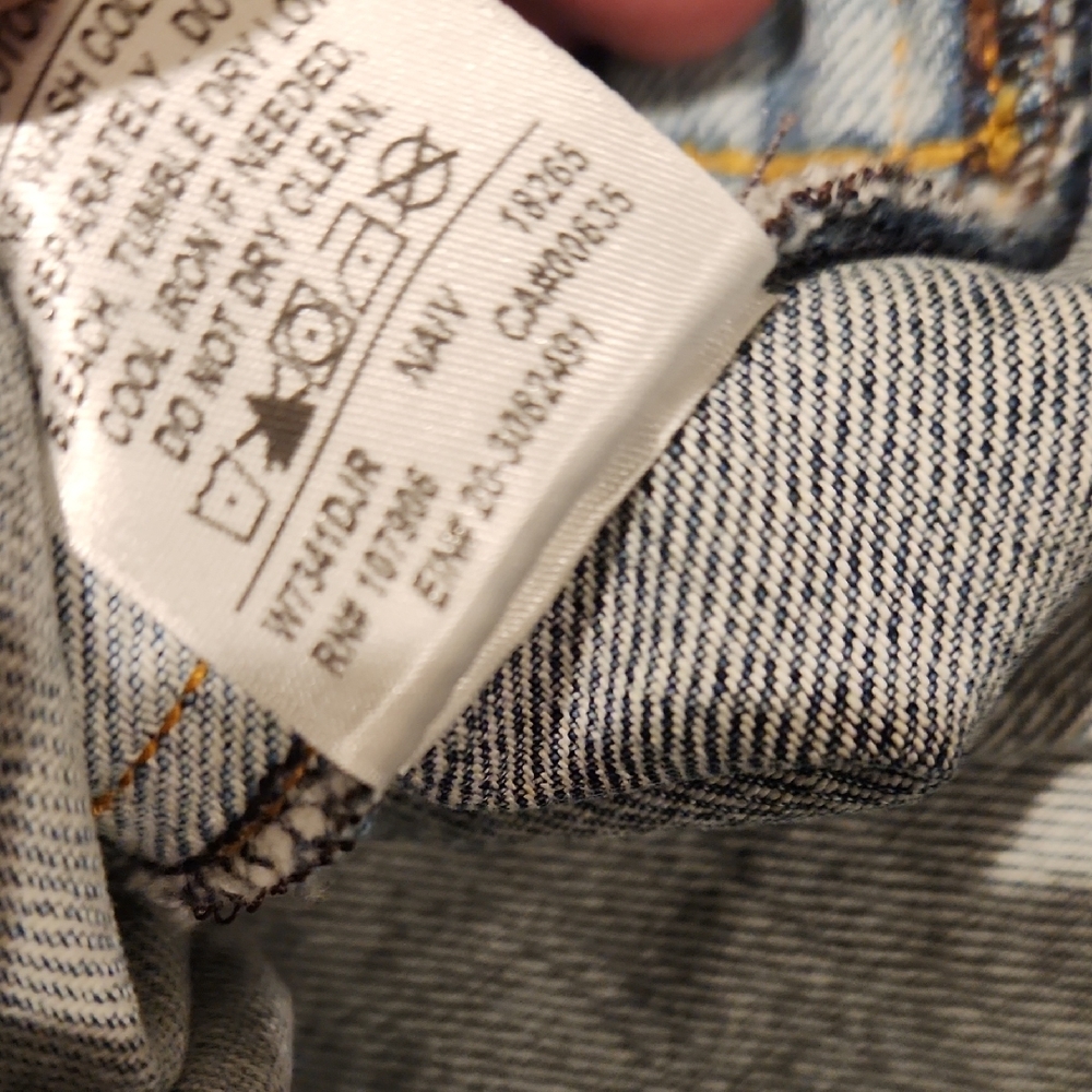 ❤️ HUDSON JEANS TWO-TONE OVERSIZED DISTRESSED DENIM JEAN JACKET, MEDIUM - Picture 12 of 12